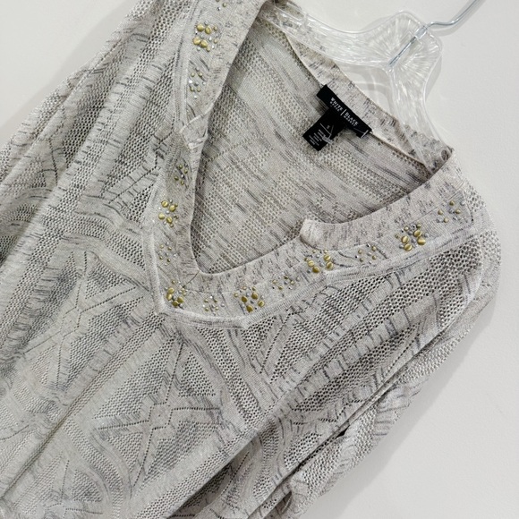 White house black market embellished knit poncho sweater ❤️ - Picture 4 of 7